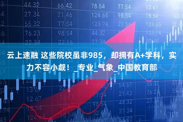 云上速融 这些院校虽非985,却拥有A+学科,实力不容小觑!_专业_气象_中国教育部